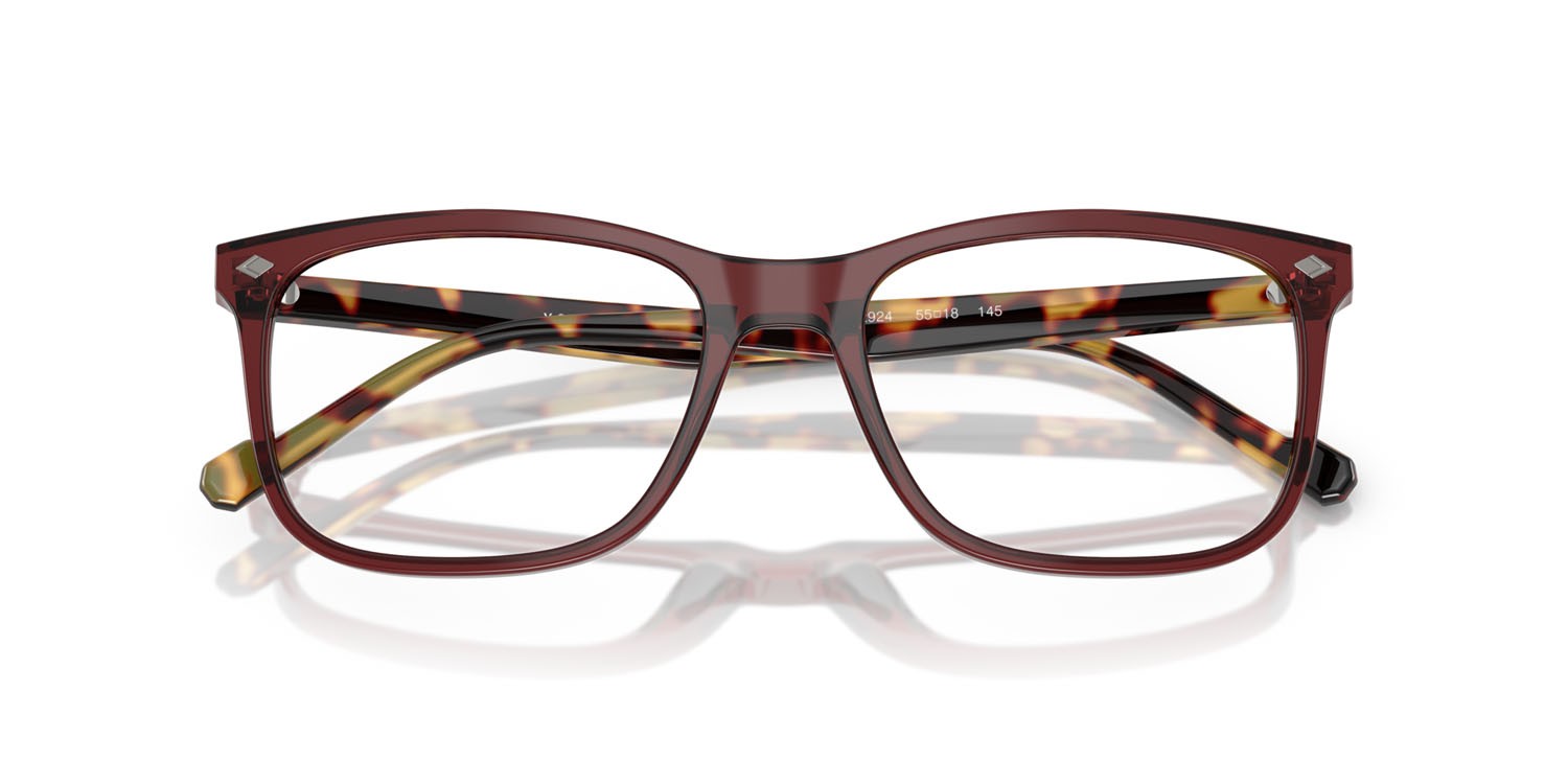 Eyeglasses Vogue VO 5617 (2924) color bordeaux trasparente shape square lenses lente demo