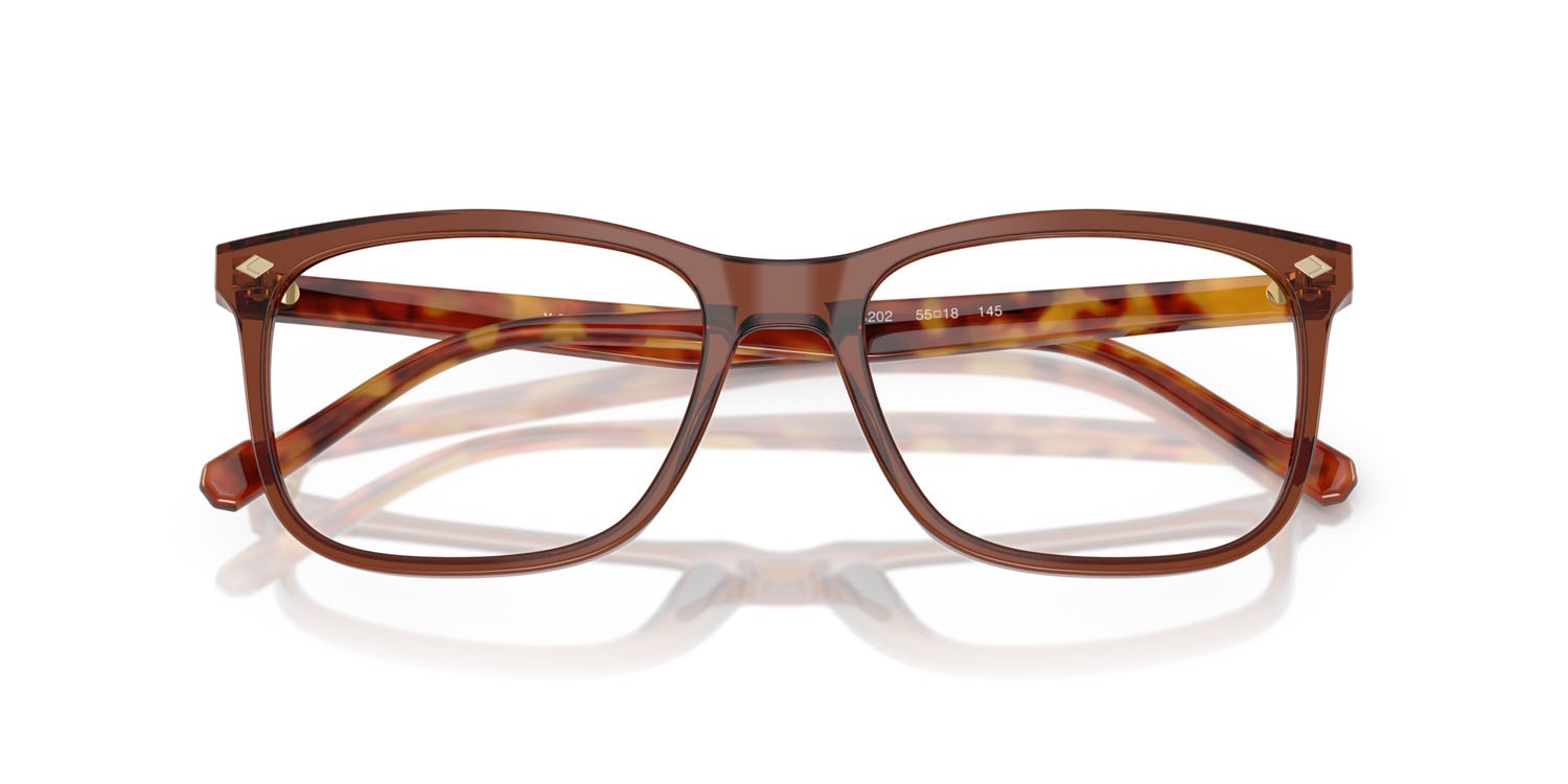Eyeglasses Vogue VO 5617 (3202) color marrone trasparente shape square lenses lente demo