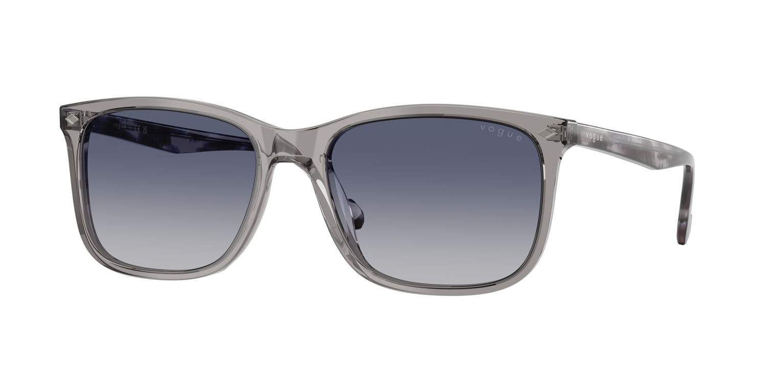 Occhiali da sole Vogue VO 5618S (28204L) colore grigio trasparente forma quadrato lenti blu sfumato grigio