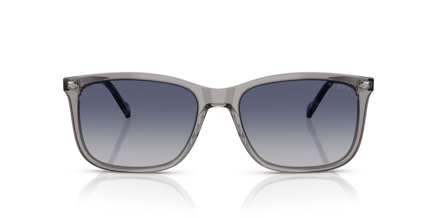 Occhiali da sole Vogue VO 5618S (28204L) colore grigio trasparente forma quadrato lenti blu sfumato grigio
