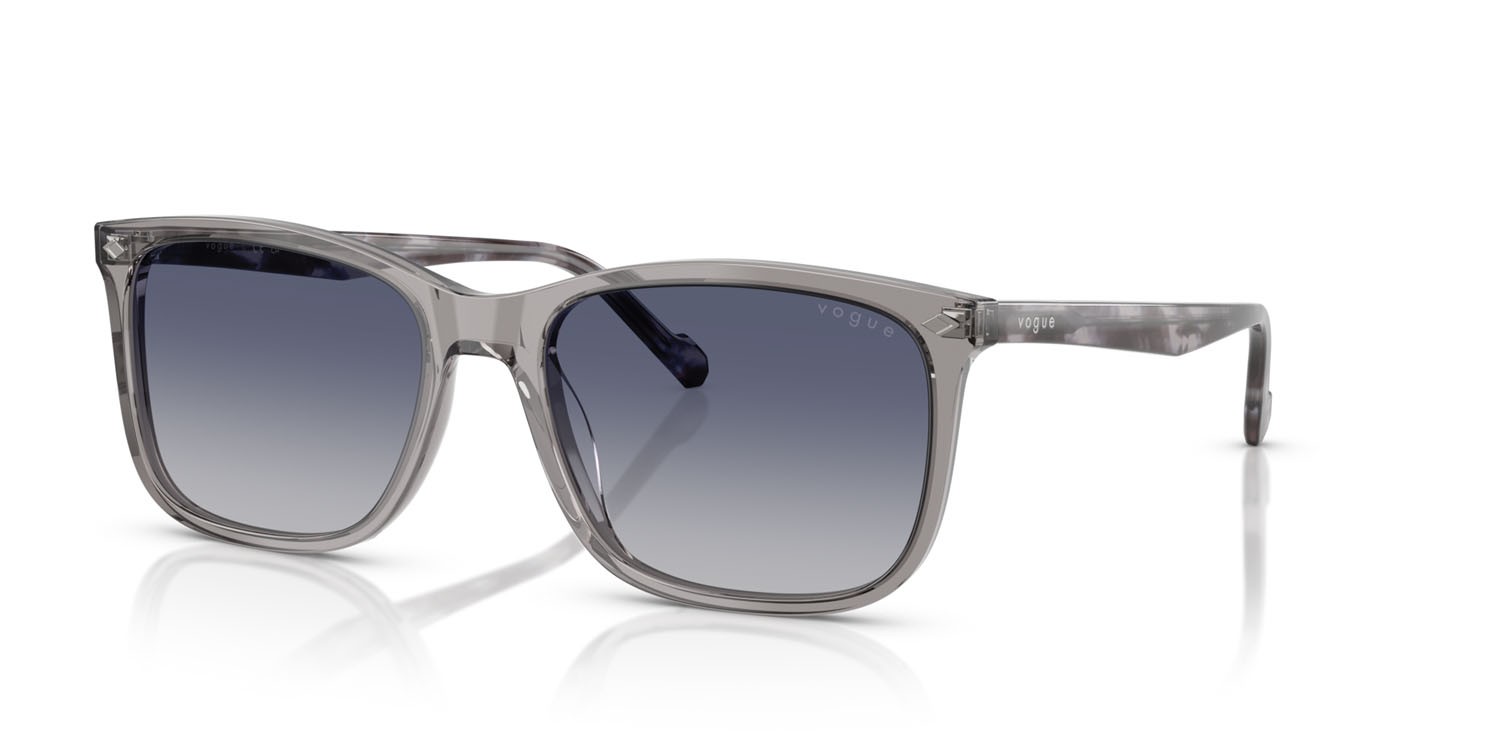 Occhiali da sole Vogue VO 5618S (28204L) colore grigio trasparente forma quadrato lenti blu sfumato grigio