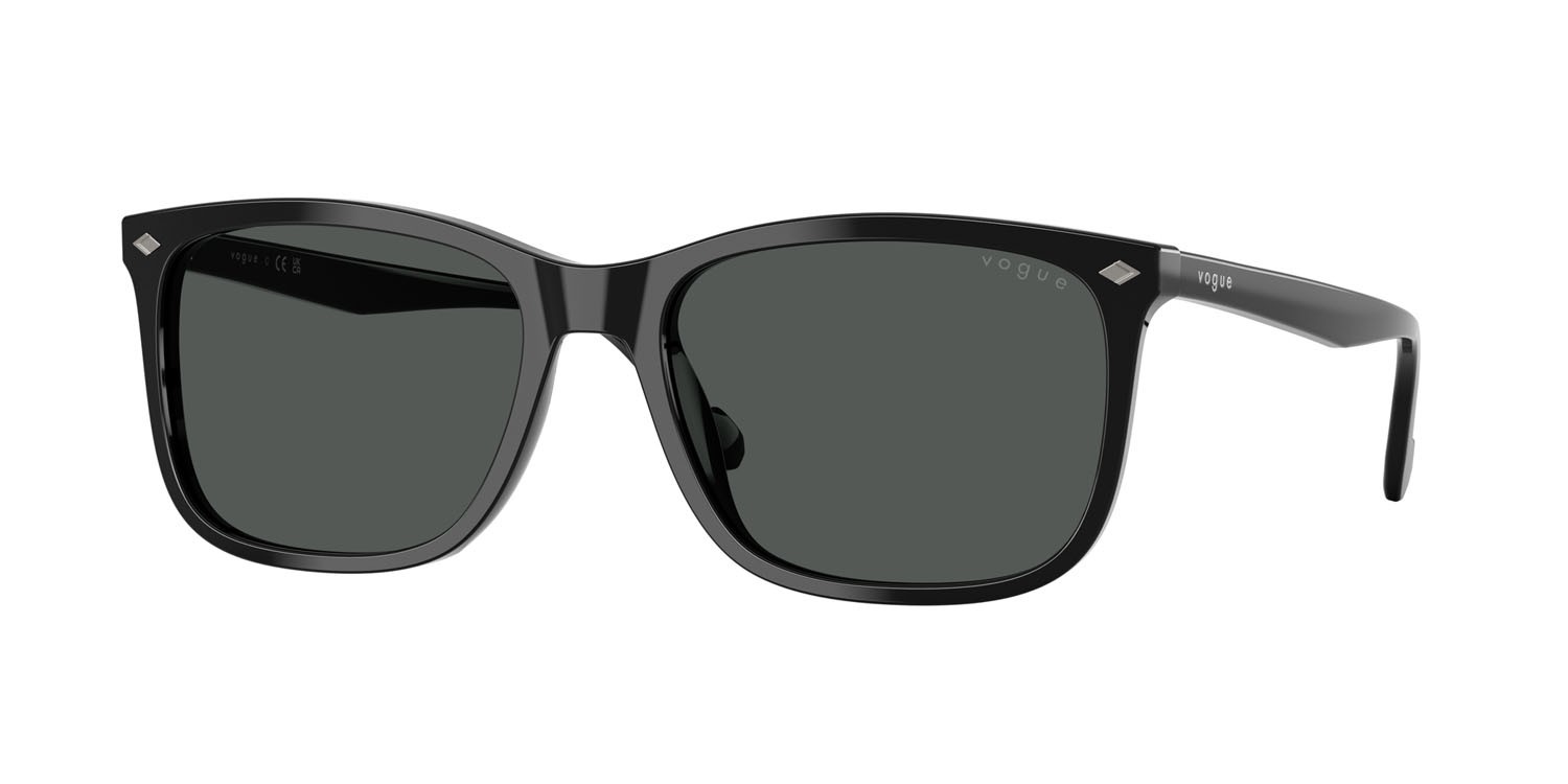 Occhiali da sole Vogue VO 5618S (W44/87) colore nero forma quadrato lenti grigio scuro