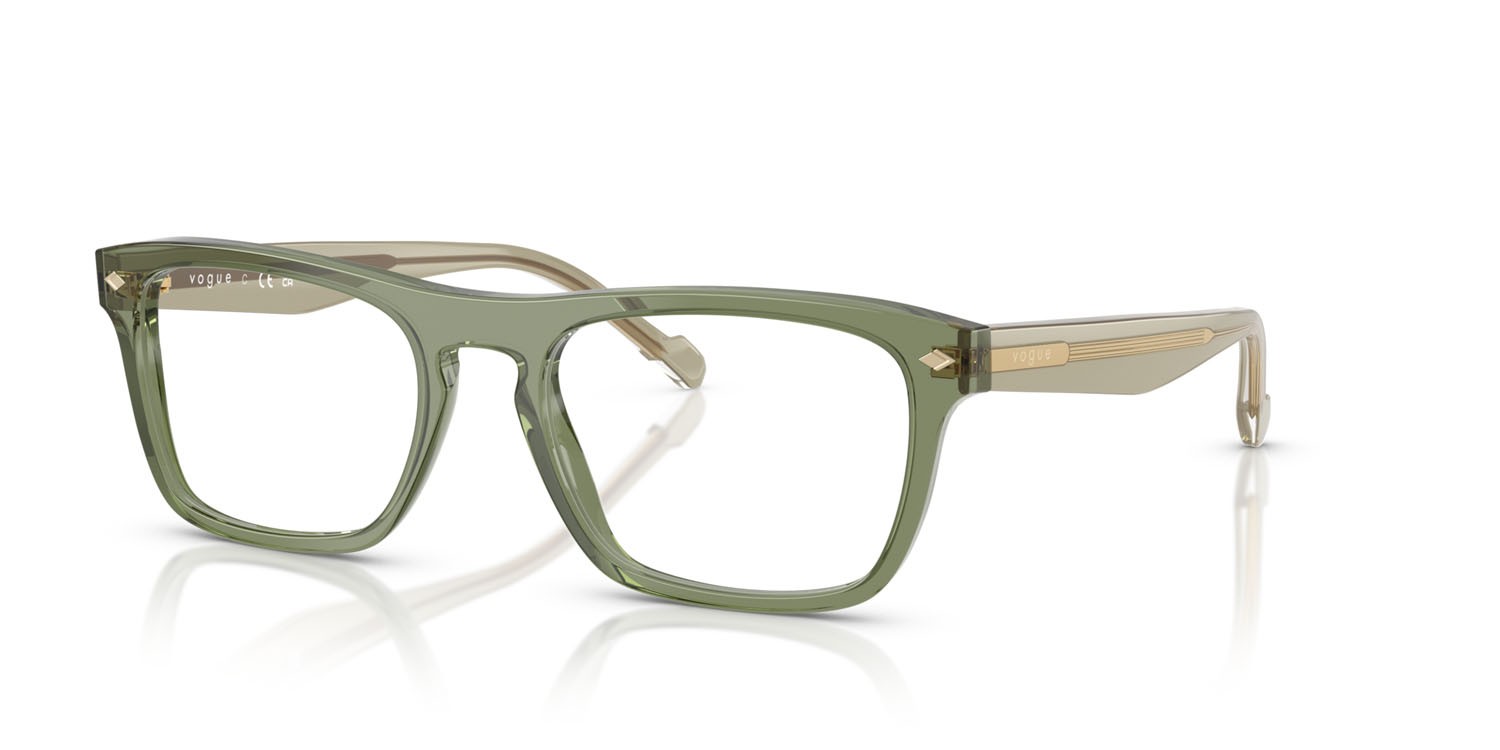 Occhiali da vista Vogue VO 5619 (3187) colore verde trasparente forma quadrato lenti lente demo