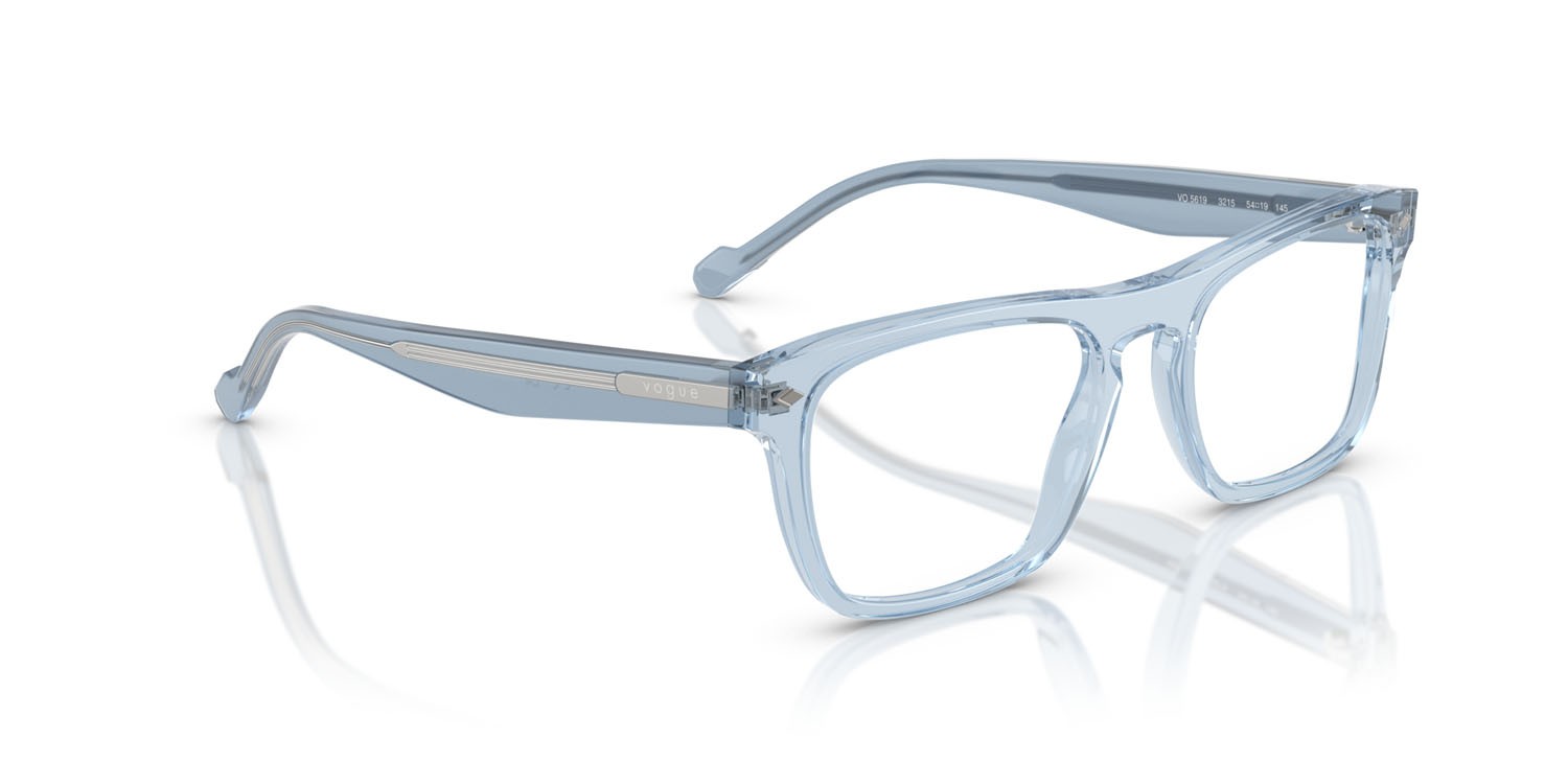 Occhiali da vista Vogue VO 5619 (3215) colore azzurro trasparente forma quadrato lenti lente demo
