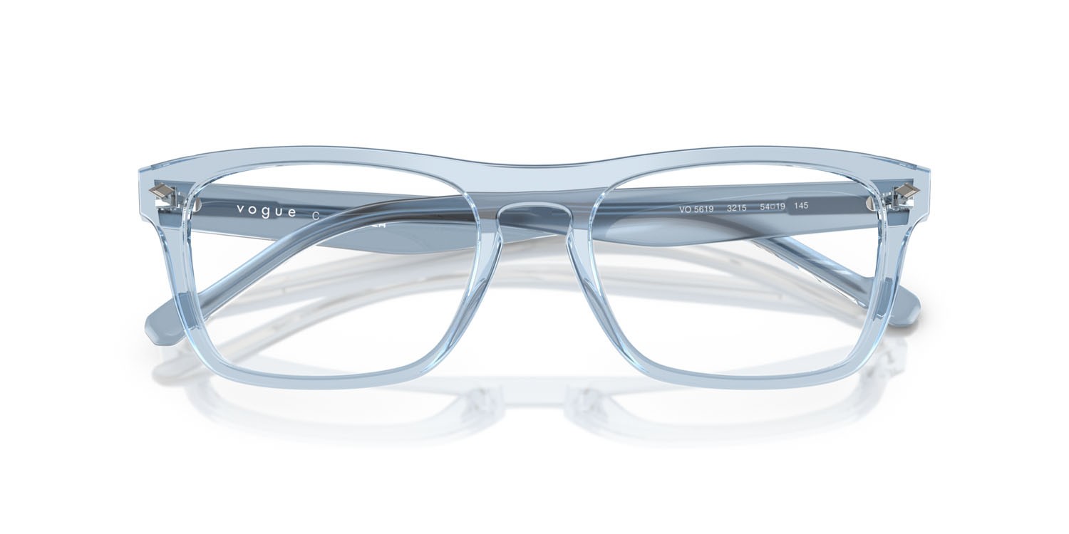 Occhiali da vista Vogue VO 5619 (3215) colore azzurro trasparente forma quadrato lenti lente demo