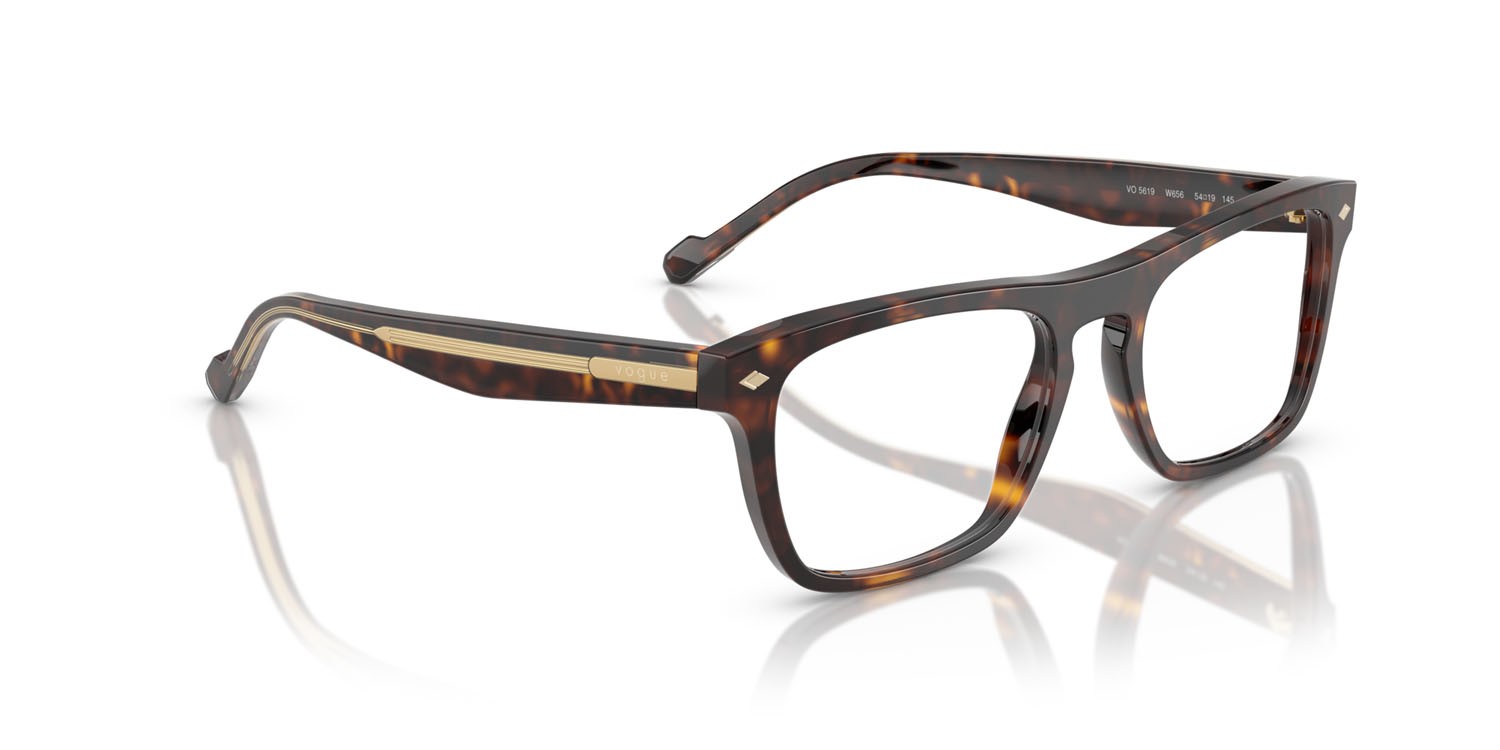 Occhiali da vista Vogue VO 5619 (W656) colore havana scuro forma quadrato lenti lente demo