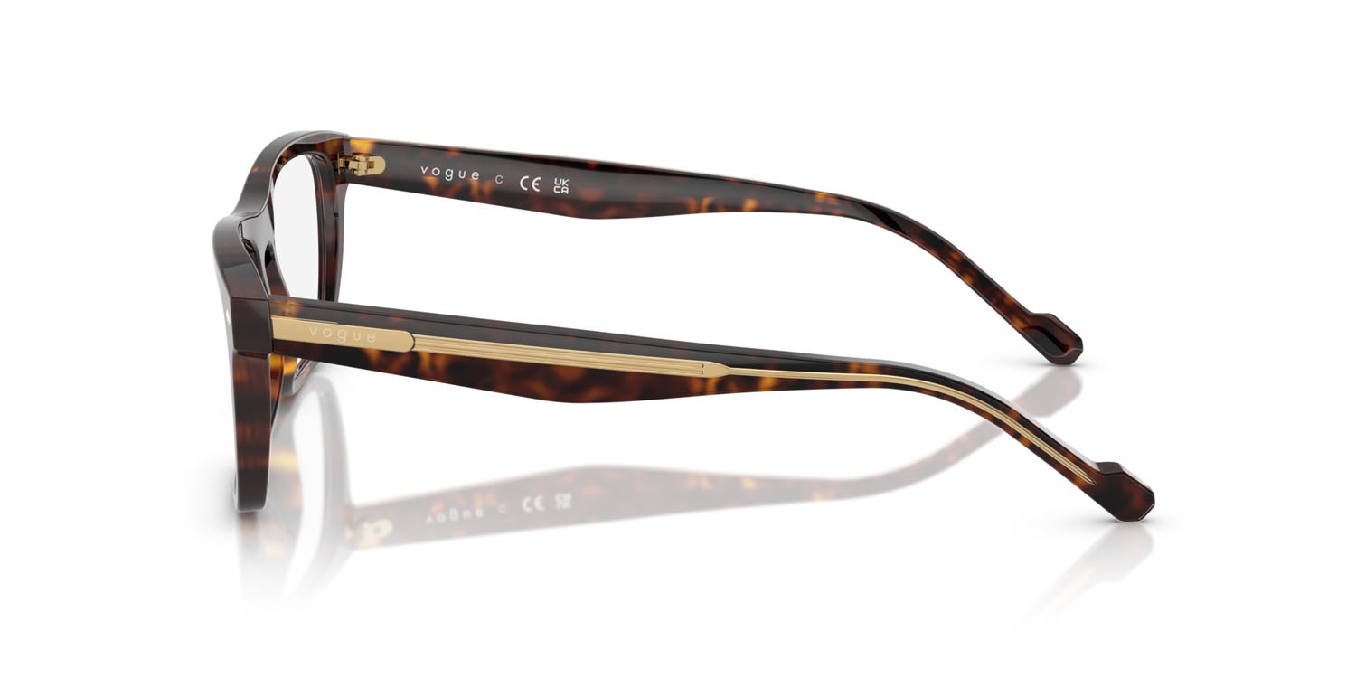 Occhiali da vista Vogue VO 5619 (W656) colore havana scuro forma quadrato lenti lente demo