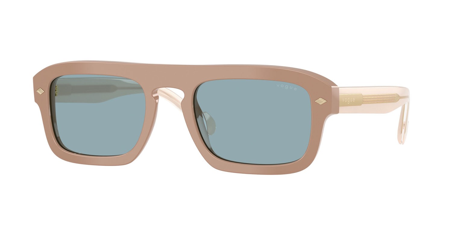 Occhiali da sole Vogue VO 5620S (321680) colore full beige forma irregolare lenti blu