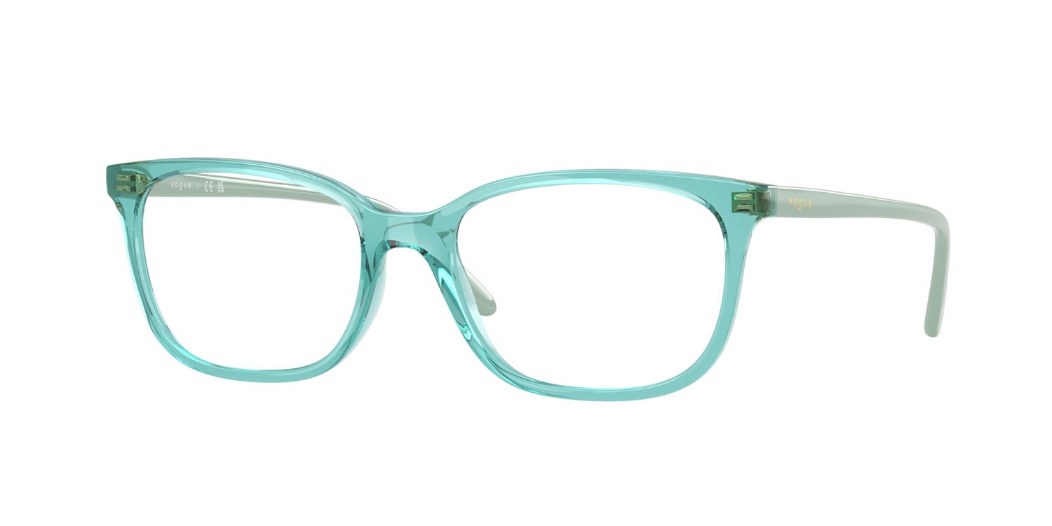 Eyeglasses Vogue VO 5621 (3192) color turchese trasparente shape square lenses lente demo