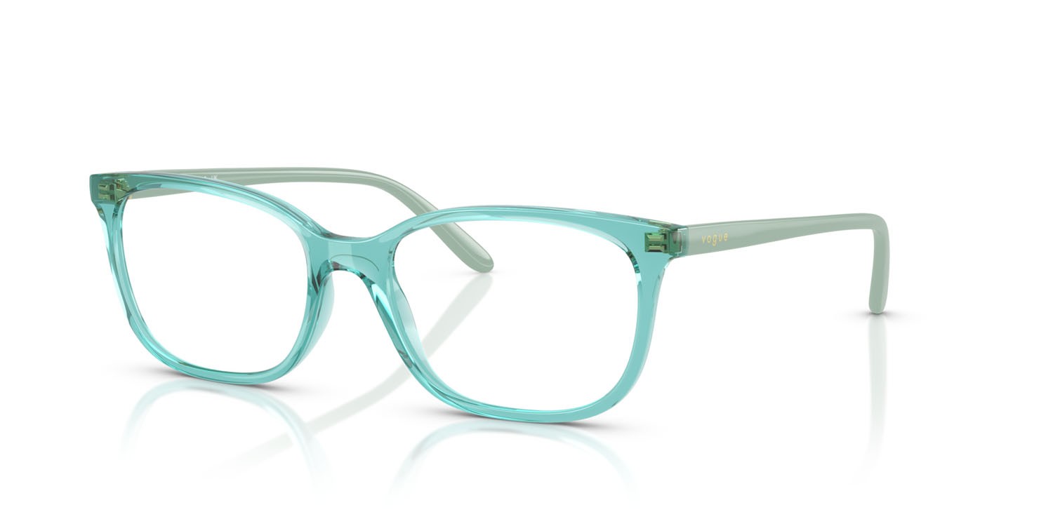 Eyeglasses Vogue VO 5621 (3192) color turchese trasparente shape square lenses lente demo