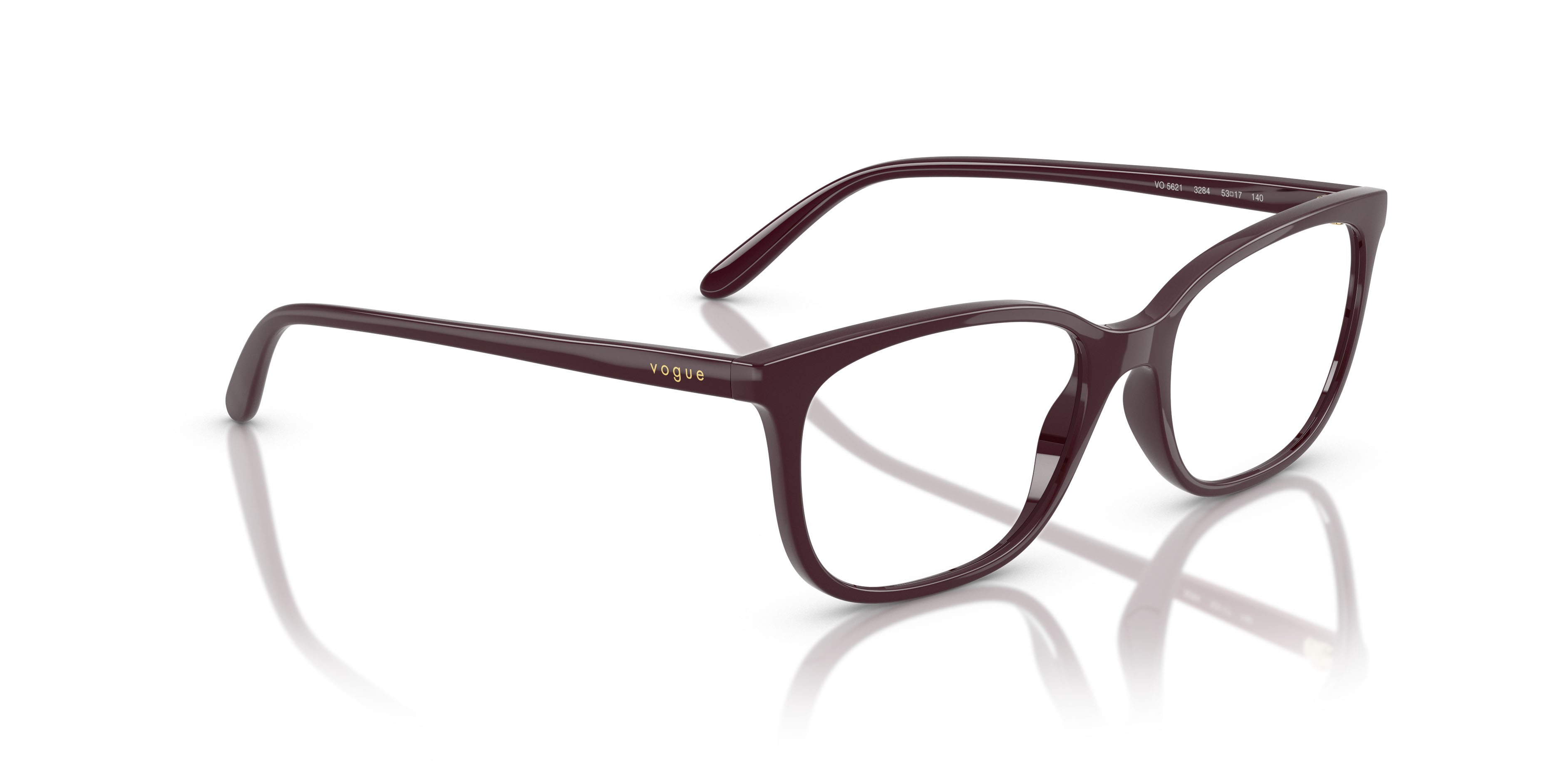 Occhiali da vista Vogue VO 5621 (3284) colore bordeaux full forma quadrato lenti lente demo
