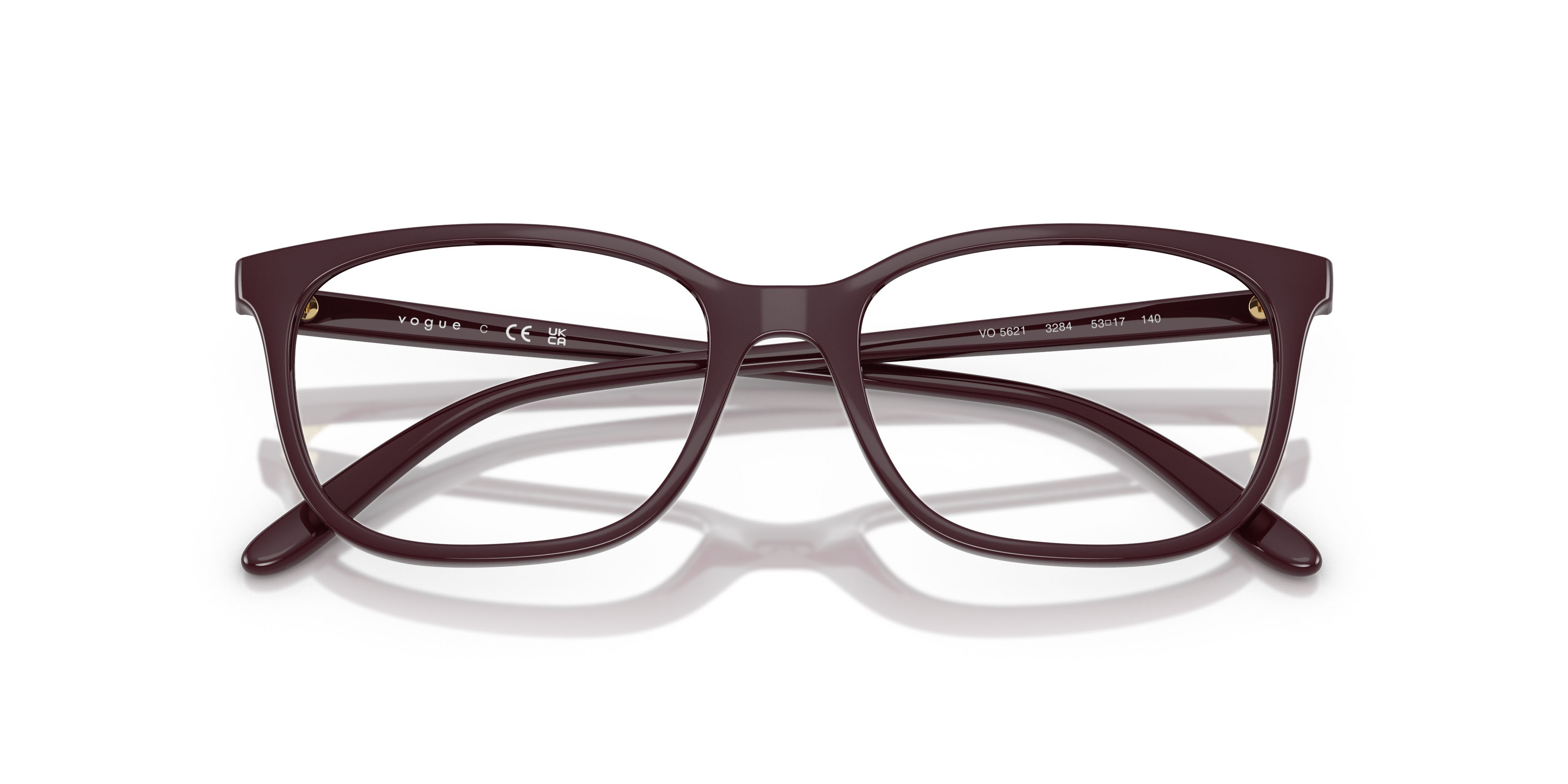 Occhiali da vista Vogue VO 5621 (3284) colore bordeaux full forma quadrato lenti lente demo