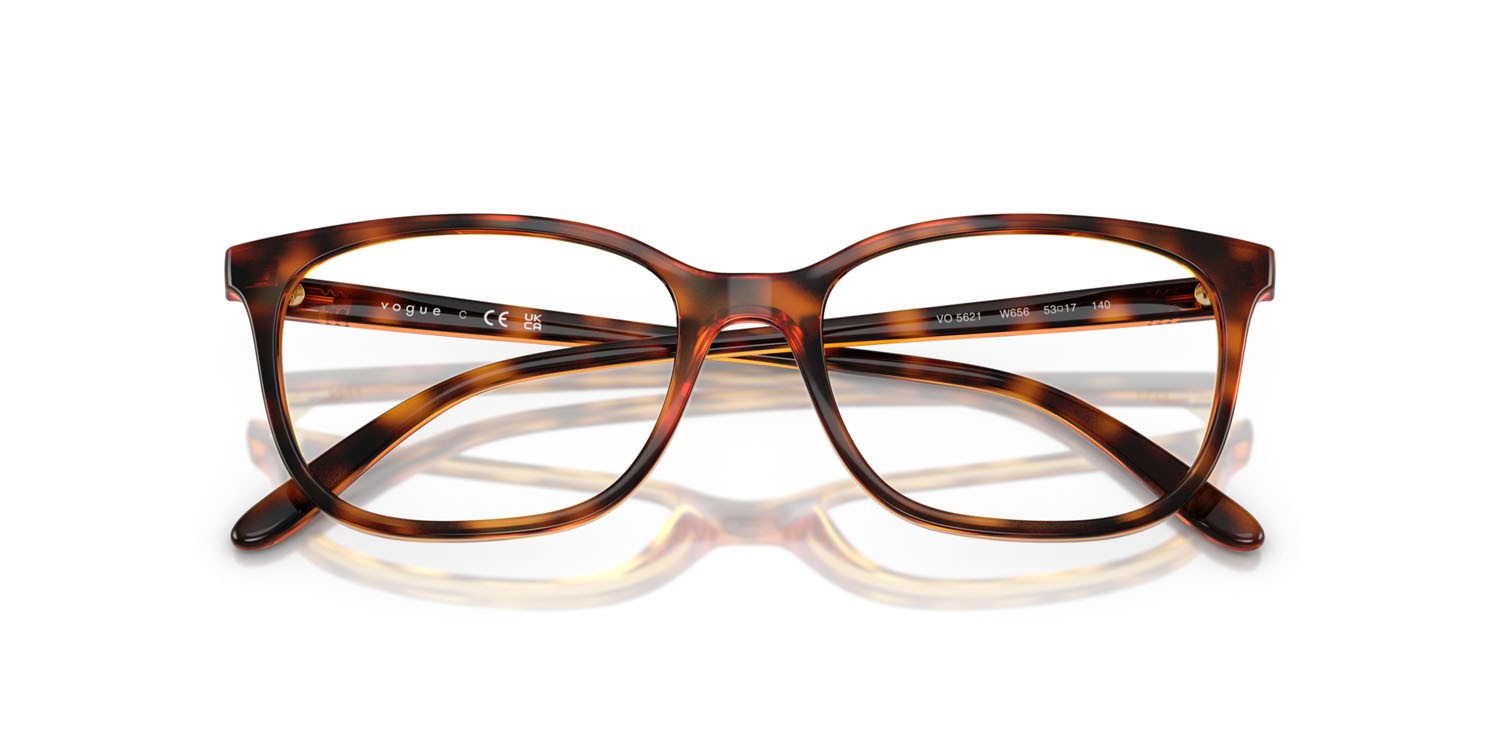 Occhiali da vista Vogue VO 5621 (W656) colore havana scuro forma quadrato lenti lente demo