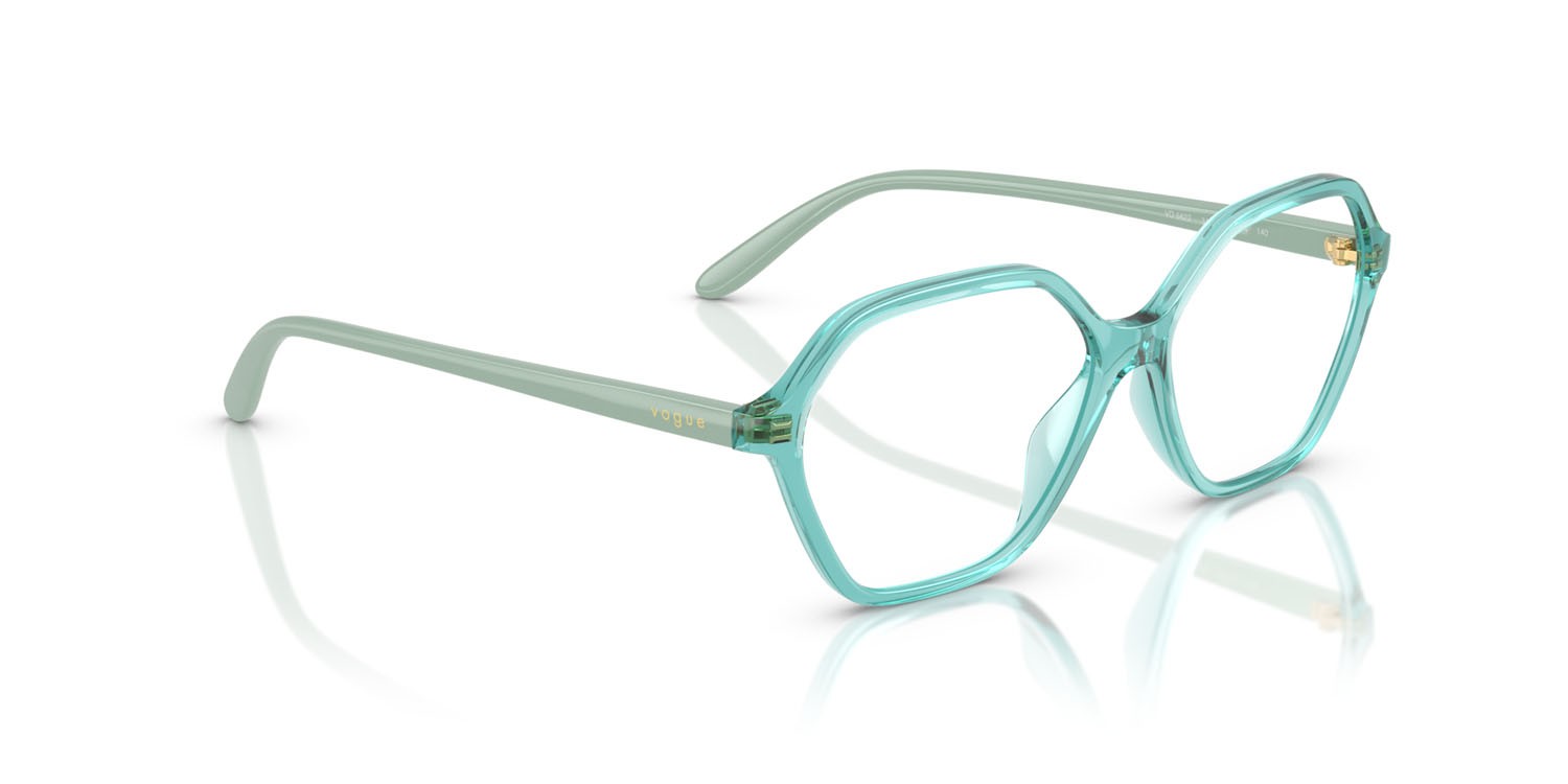 Occhiali da vista Vogue VO 5622 (3192) colore turchese trasparente forma irregolare lenti lente demo