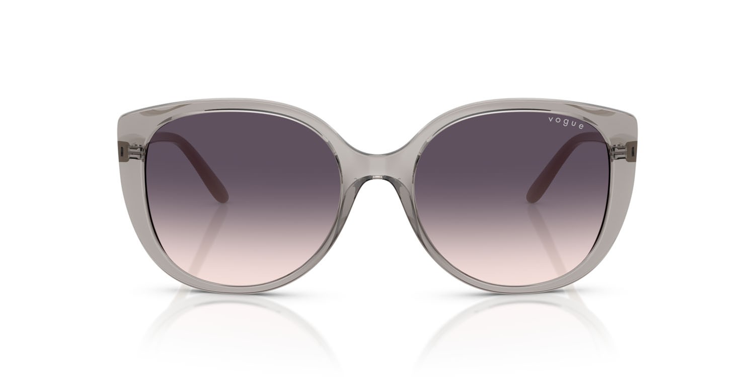 Sunglasses Vogue VO 5623S (272636) color grigio trasparente shape butterfly lenses rosa sfumato grigio