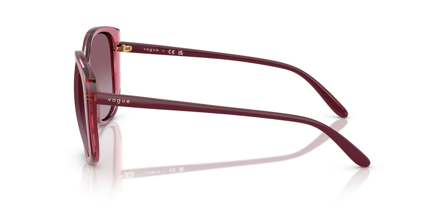 Occhiali da sole Vogue VO 5623S (30658H) colore viola trasparente forma farfalla lenti violetto sfumato