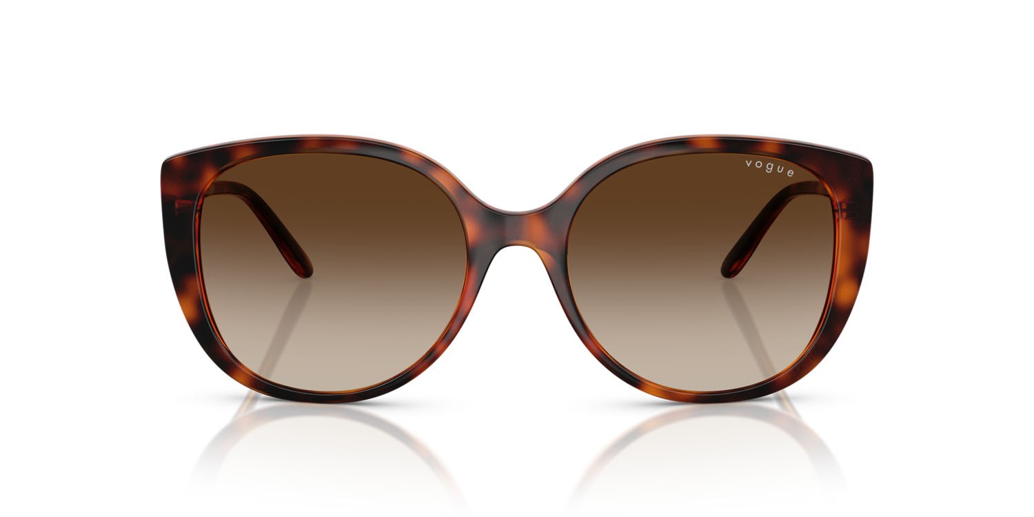 Sunglasses Vogue VO 5623S (W65613) color havana scuro shape butterfly lenses marrone sfumato