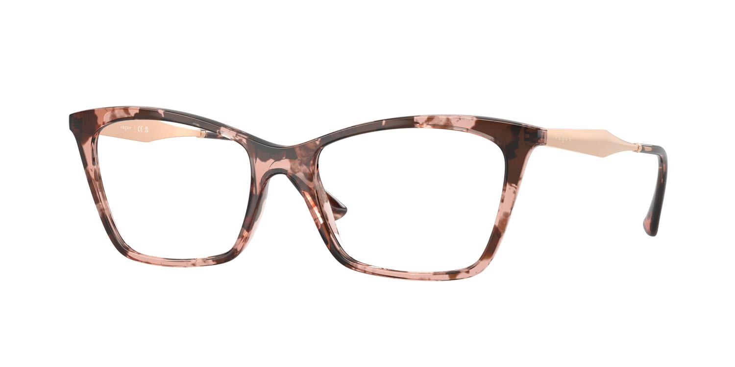 Eyeglasses Vogue VO 5624 (3199) color havana rosa shape butterfly lenses lente demo