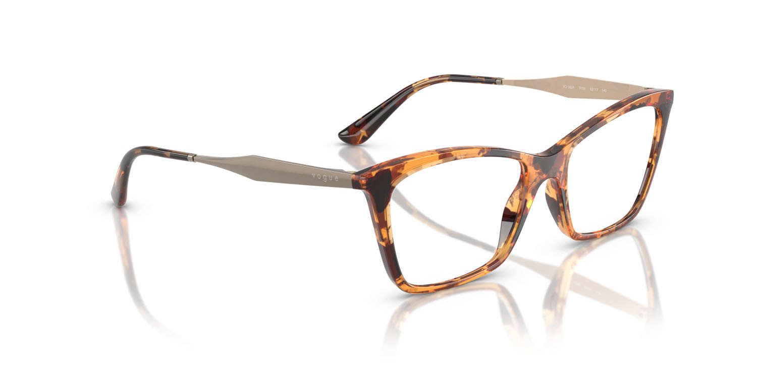 Occhiali da vista Vogue VO 5624 (3200) colore havana giallo forma farfalla lenti lente demo