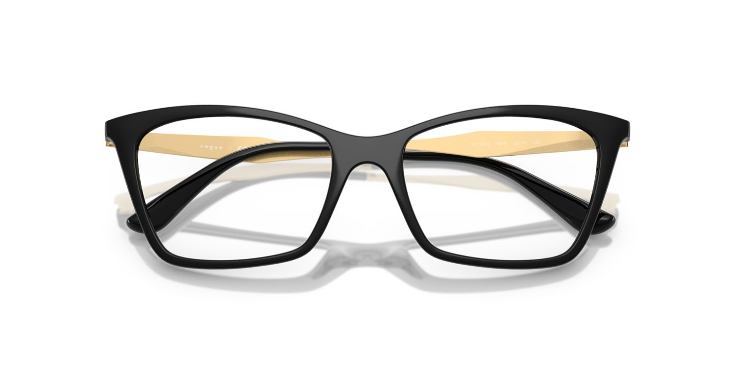 Occhiali da vista Vogue VO 5624 (W44) colore nero forma farfalla lenti lente demo