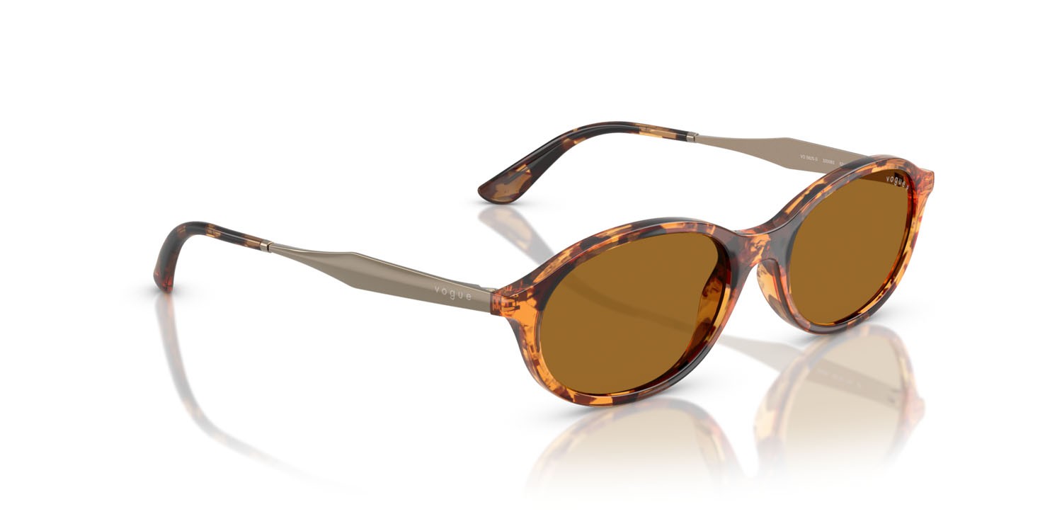 Sunglasses Vogue VO 5625S (320083) color havana giallo shape oval lenses polarizzata bronzo