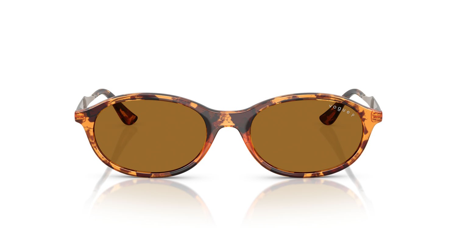 Sunglasses Vogue VO 5625S (320083) color havana giallo shape oval lenses polarizzata bronzo