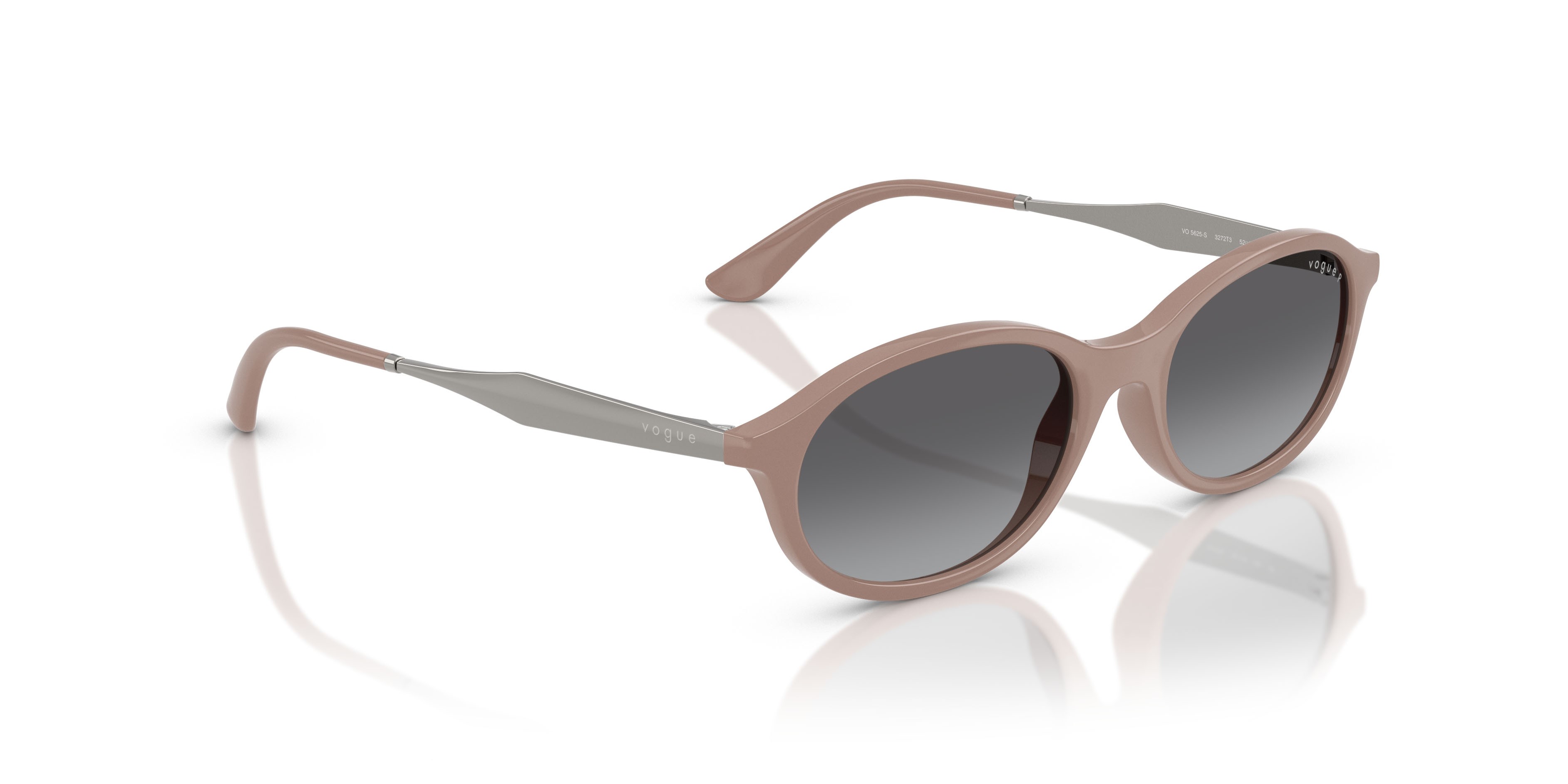 Occhiali da sole Vogue VO 5625S (3272T3) colore nero e oro forma ovale lenti polarizzata grigio sfumato