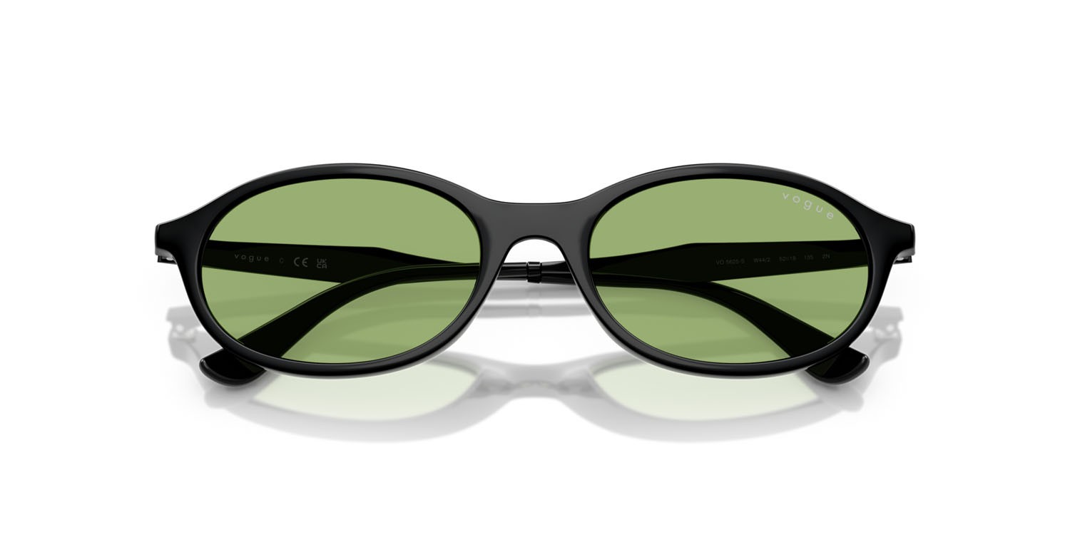 Sunglasses Vogue VO 5625S (W44/2) color nero shape oval lenses verde