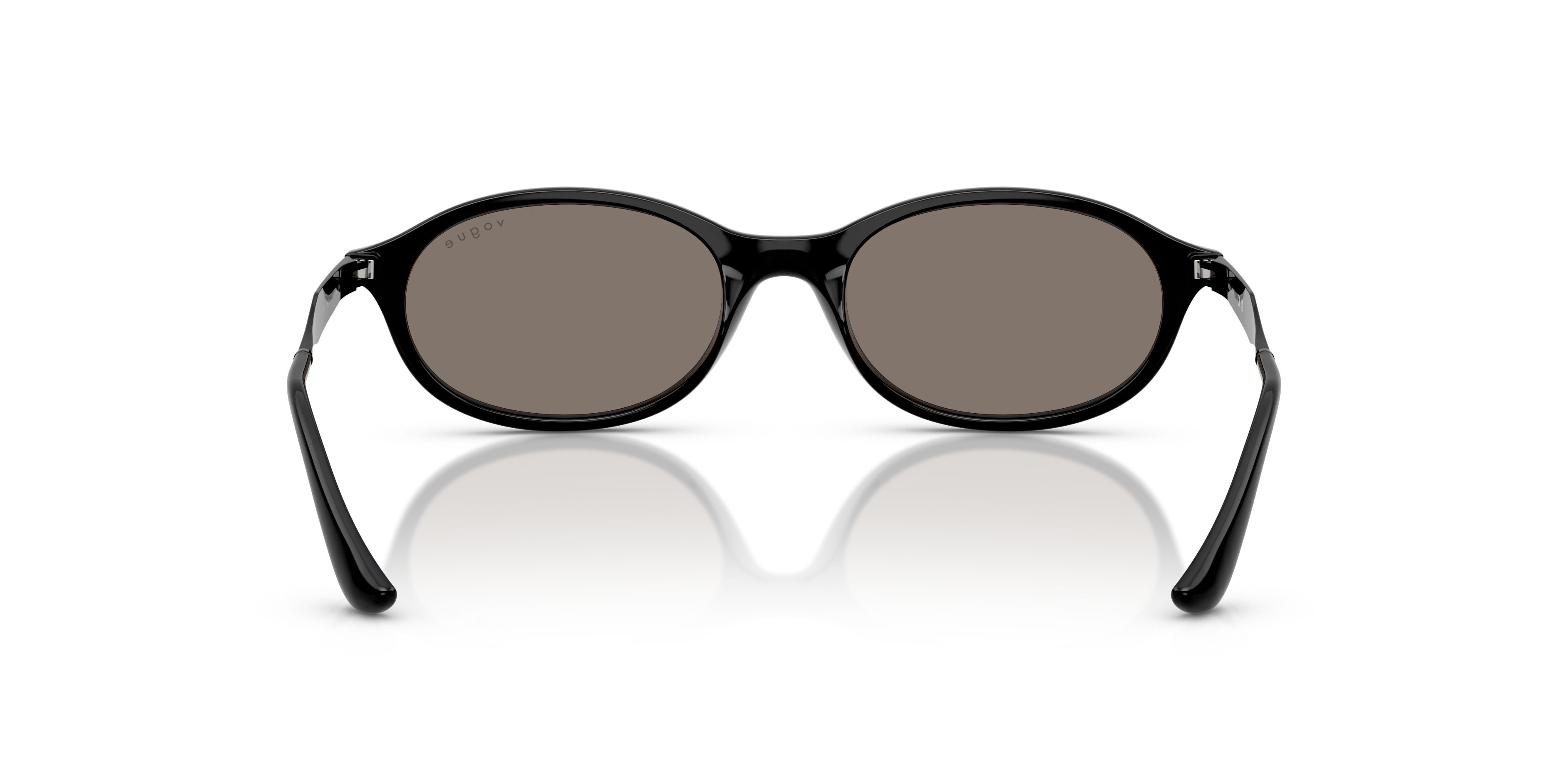 Occhiali da sole Vogue VO 5625S (W44/6G) colore nero forma ovale lenti grigio chiaro specchiato argento