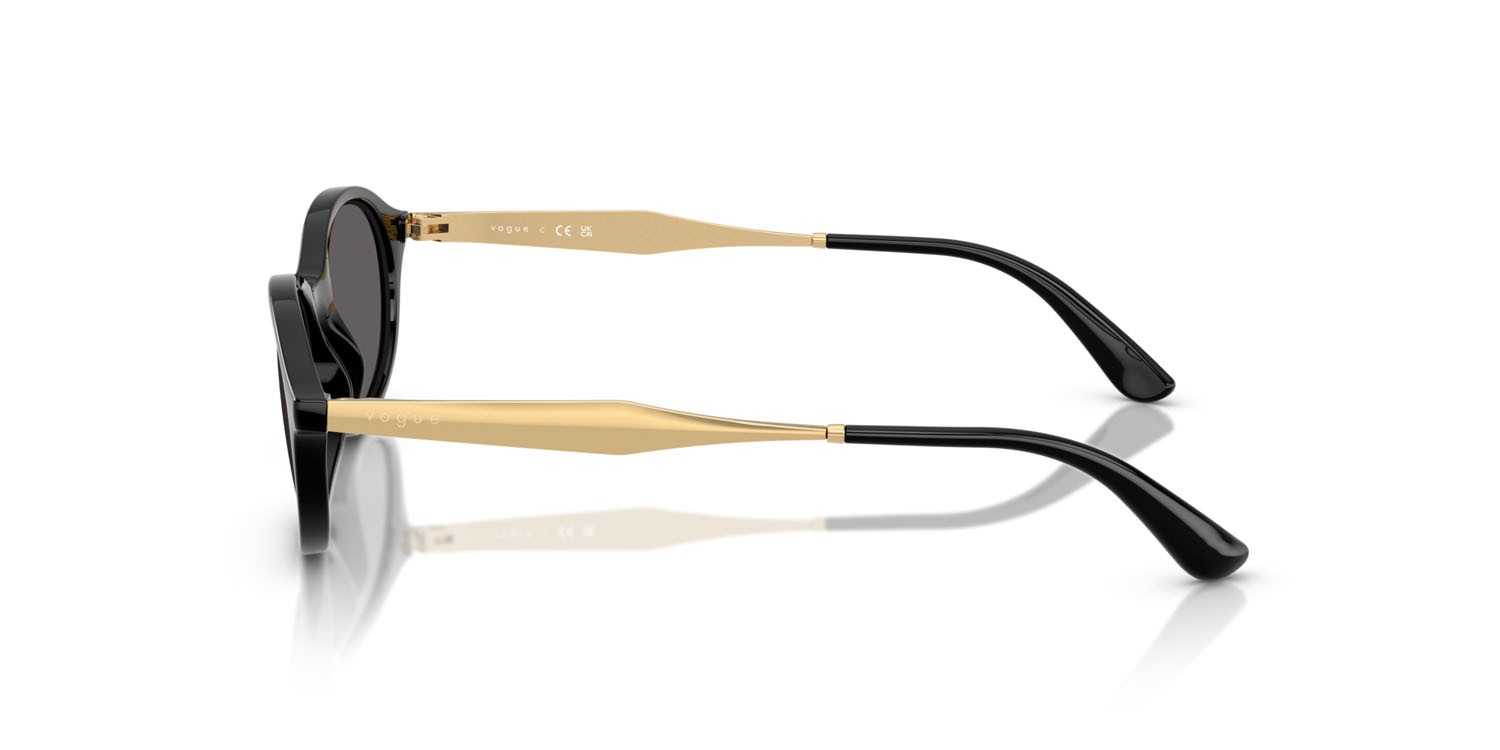 Occhiali da sole Vogue VO 5625S (W44/87) colore nero forma ovale lenti nero/grigio fumo