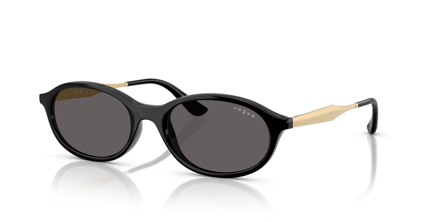Occhiali da sole Vogue VO 5625S (W44/87) colore nero forma ovale lenti nero/grigio fumo