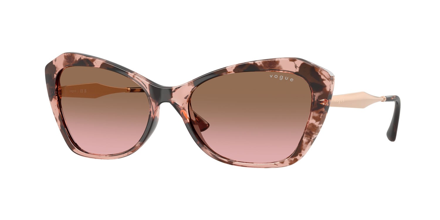 Occhiali da sole Vogue VO 5626S (319914) colore havana rosa forma irregolare lenti rosa sfumato marrone