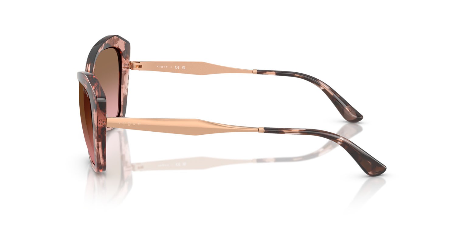 Occhiali da sole Vogue VO 5626S (319914) colore havana rosa forma irregolare lenti rosa sfumato marrone