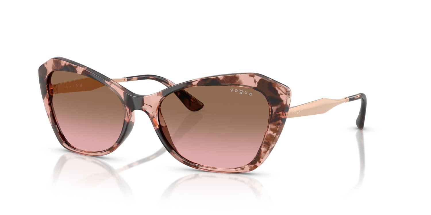 Occhiali da sole Vogue VO 5626S (319914) colore havana rosa forma irregolare lenti rosa sfumato marrone