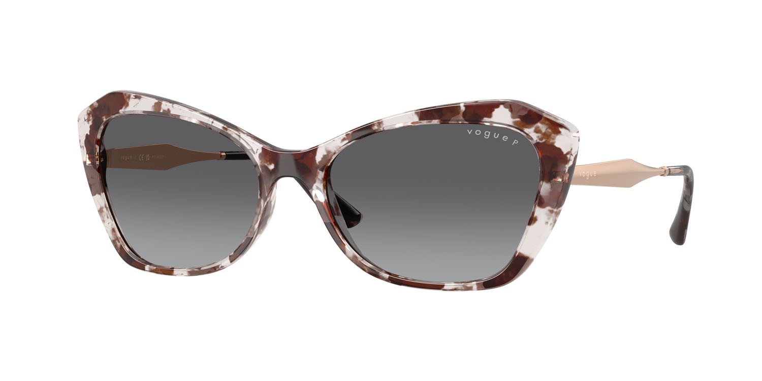 Sunglasses Vogue VO 5626S (3218T3) color havana grigio shape irregular lenses polarizzata grigio sfumato