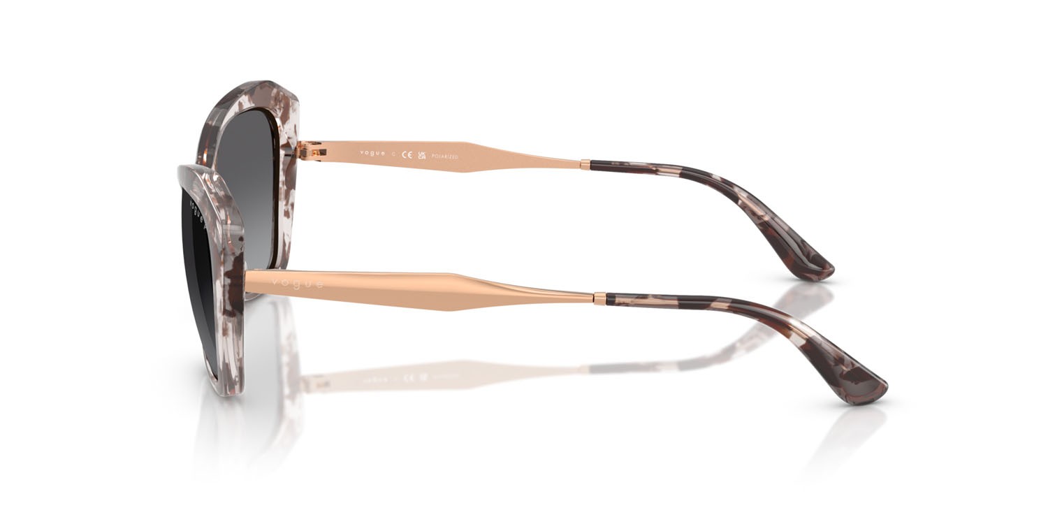 Sunglasses Vogue VO 5626S (3218T3) color havana grigio shape irregular lenses polarizzata grigio sfumato