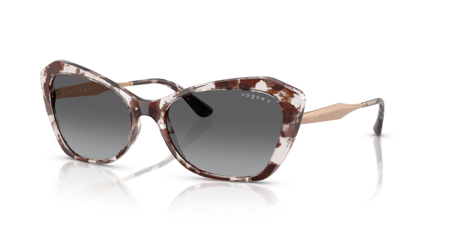Sunglasses Vogue VO 5626S (3218T3) color havana grigio shape irregular lenses polarizzata grigio sfumato