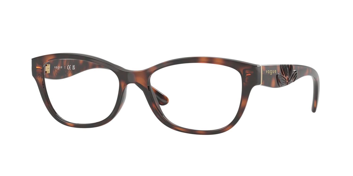 Eyeglasses Vogue VO 5627 (2718) color havana scuro totale shape butterfly lenses lente demo