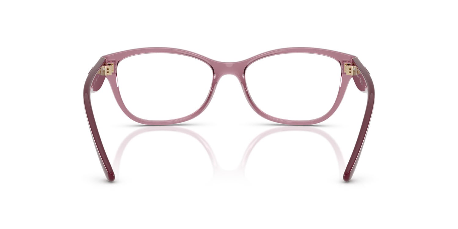 Eyeglasses Vogue VO 5627 (3024) color rosa scuro trasparente shape butterfly lenses lente demo
