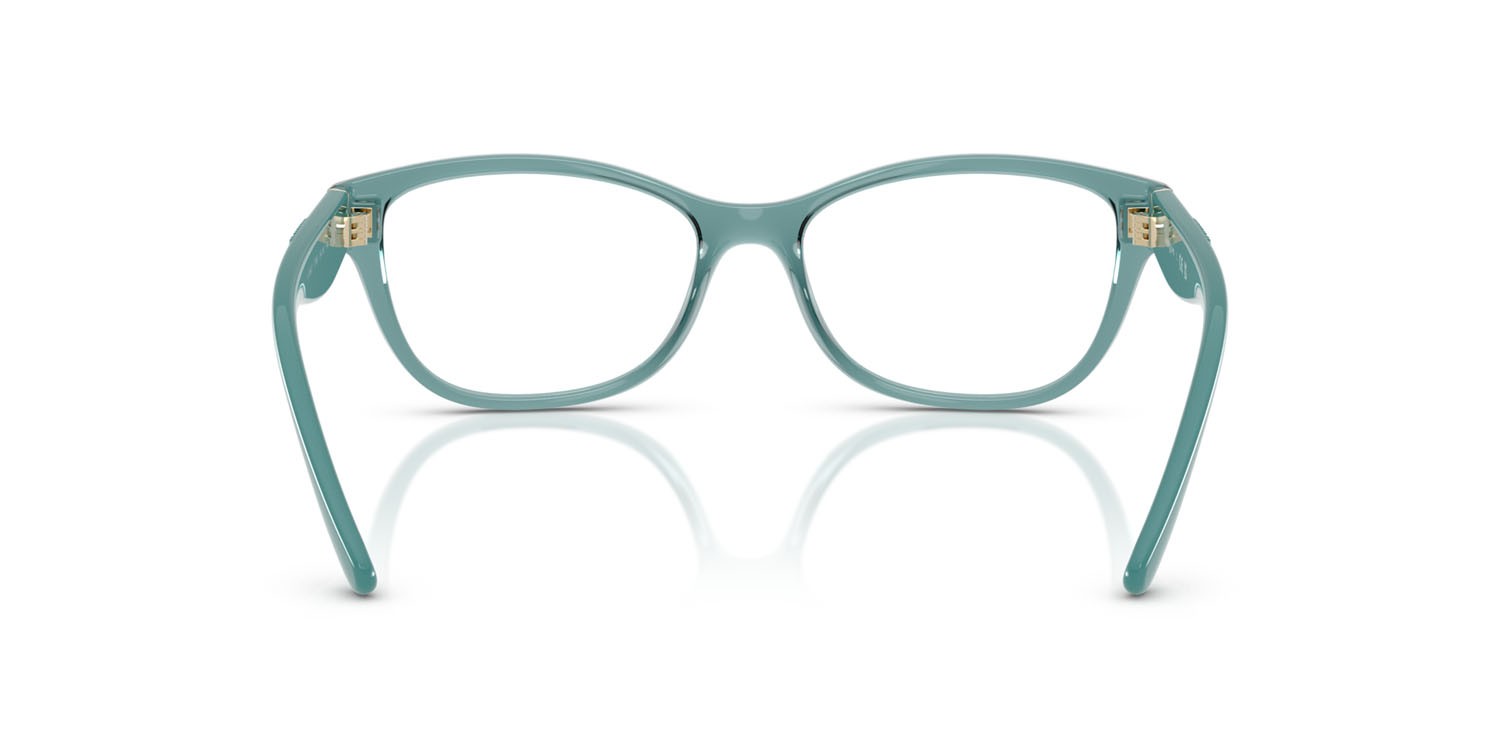 Eyeglasses Vogue VO 5627 (3196) color verde chiaro trasparente shape butterfly lenses lente demo