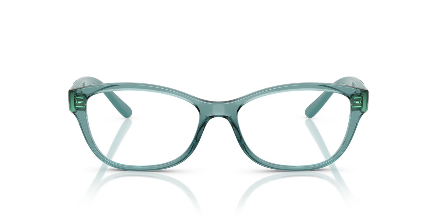 Eyeglasses Vogue VO 5627 (3196) color verde chiaro trasparente shape butterfly lenses lente demo