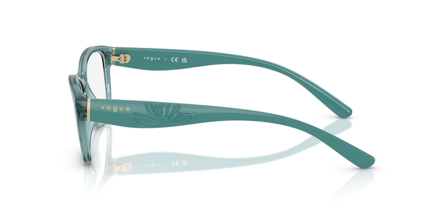 Eyeglasses Vogue VO 5627 (3196) color verde chiaro trasparente shape butterfly lenses lente demo