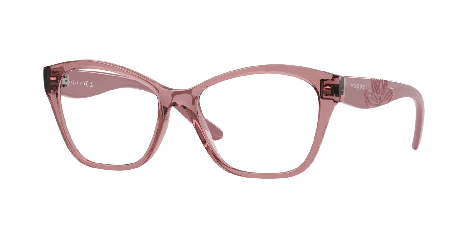 Occhiali da vista Vogue VO 5628 (3198) colore rosa scuro trasparente forma irregolare lenti lente demo