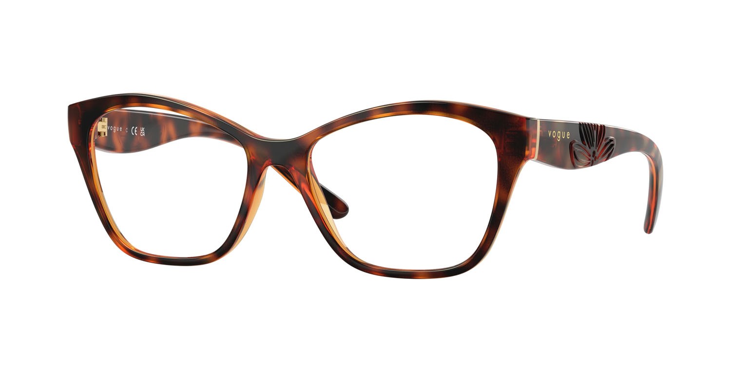 Eyeglasses Vogue VO 5628 (W656) color havana scuro shape irregular lenses lente demo