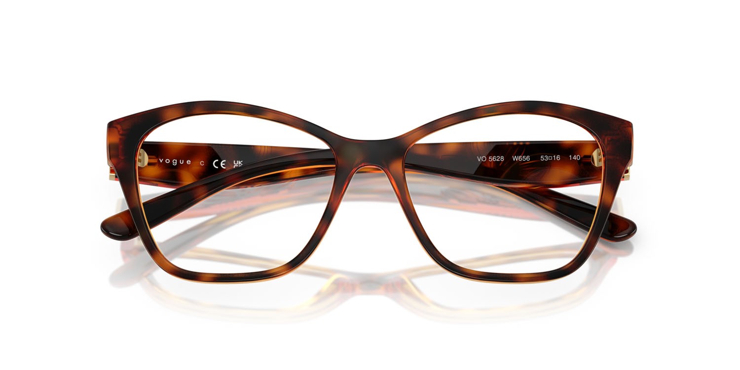 Eyeglasses Vogue VO 5628 (W656) color havana scuro shape irregular lenses lente demo