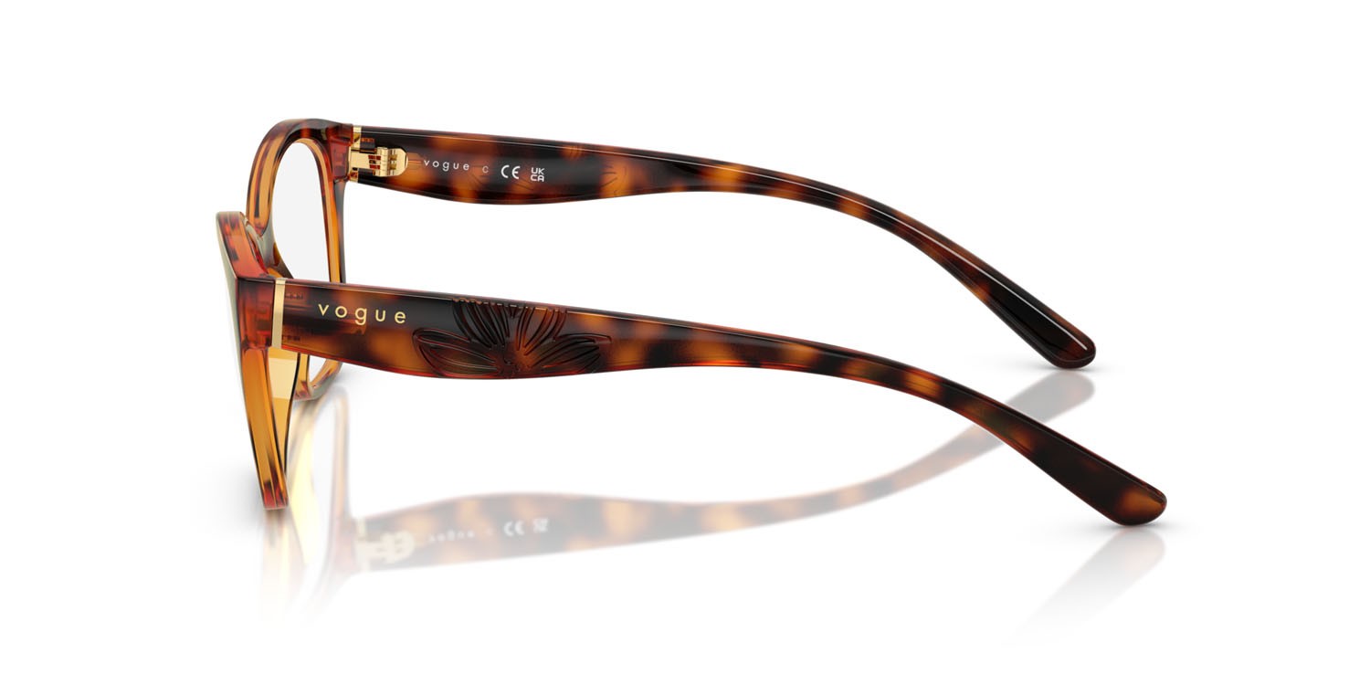 Eyeglasses Vogue VO 5628 (W656) color havana scuro shape irregular lenses lente demo