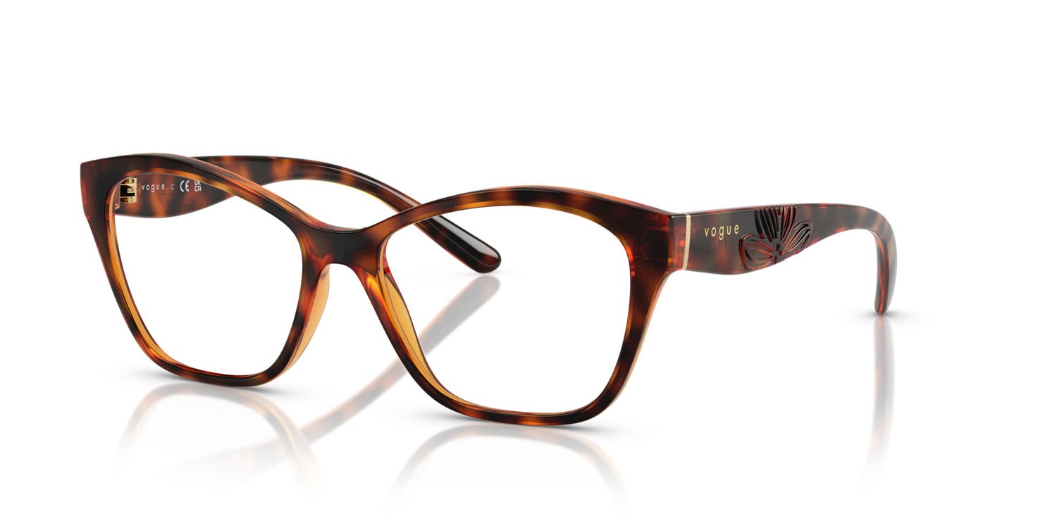 Eyeglasses Vogue VO 5628 (W656) color havana scuro shape irregular lenses lente demo