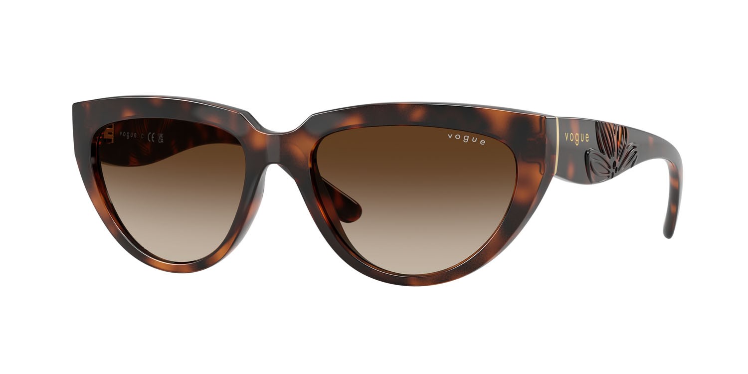 Occhiali da sole Vogue VO 5629S (271813) colore havana scuro totale forma irregolare lenti gradient dark brown