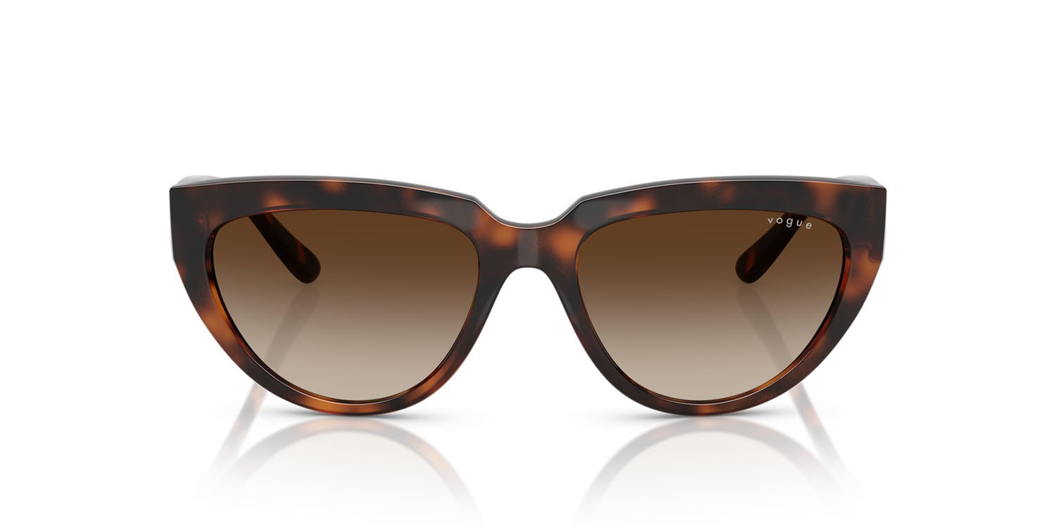 Occhiali da sole Vogue VO 5629S (271813) colore havana scuro totale forma irregolare lenti gradient dark brown
