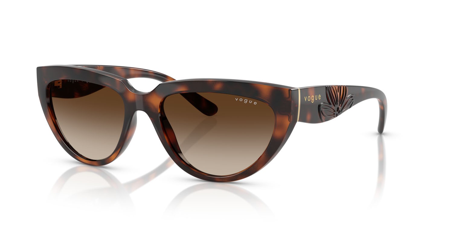 Occhiali da sole Vogue VO 5629S (271813) colore havana scuro totale forma irregolare lenti gradient dark brown